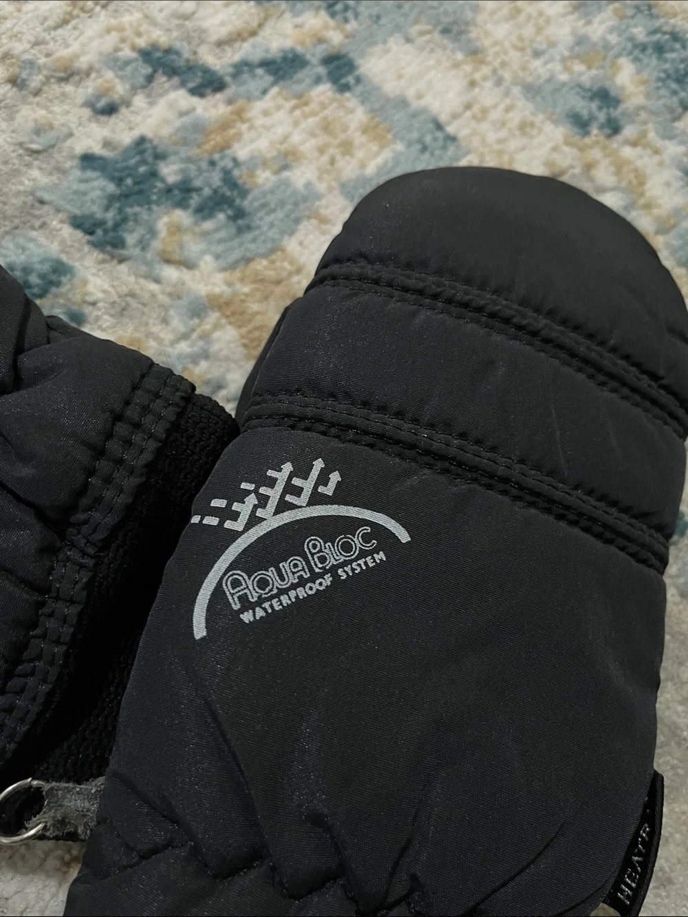 Gordini Quality Kids Black Winter Mittens - Insulated/Waterproof Gloves Size Lg